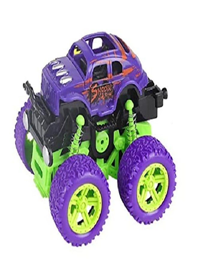 IndusBay® 4WD Monster Truck Offroad Cars Push and Go Toy Trucks Friction Powered Cars 4 Wheel Drive Vehicles for Toddlers Children Boys Girls Kids Gift, Purple - Image 1